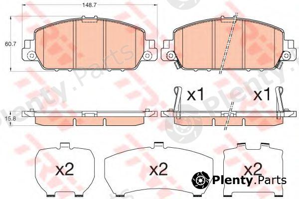  TRW part GDB3615 Brake Pad Set, disc brake