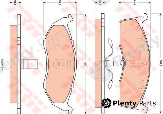  TRW part GDB4091 Brake Pad Set, disc brake