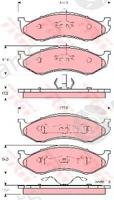  TRW part GDB4104 Brake Pad Set, disc brake