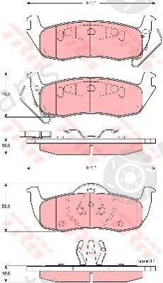  TRW part GDB4137 Brake Pad Set, disc brake