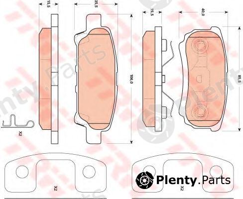  TRW part GDB4143 Brake Pad Set, disc brake