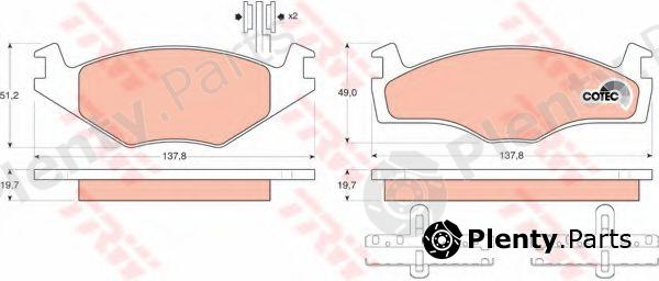  TRW part GDB454 Brake Pad Set, disc brake