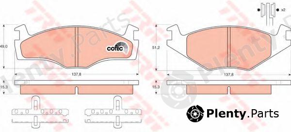  TRW part GDB459 Brake Pad Set, disc brake