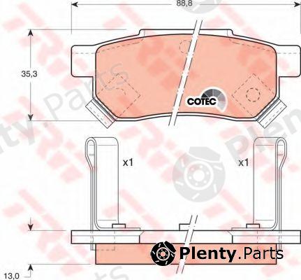  TRW part GDB499 Brake Pad Set, disc brake