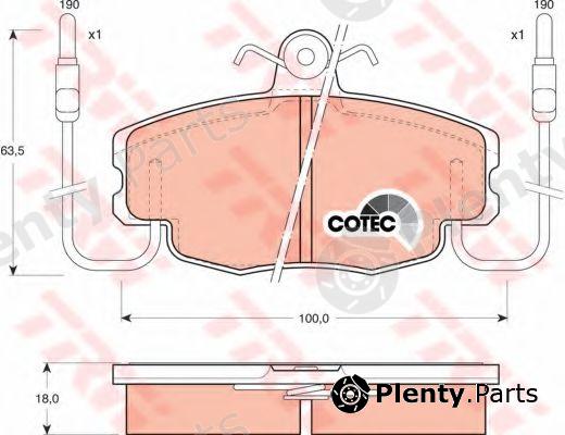 TRW part GDB807 Brake Pad Set, disc brake