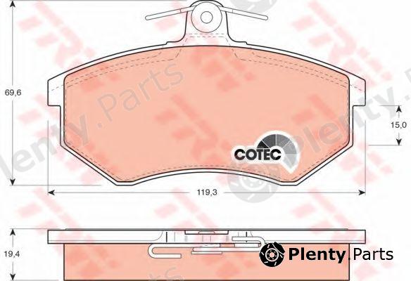  TRW part GDB826 Brake Pad Set, disc brake