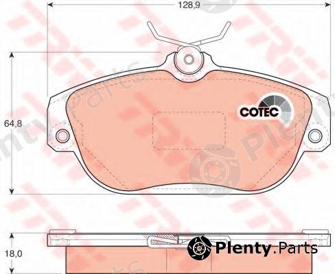  TRW part GDB837 Brake Pad Set, disc brake
