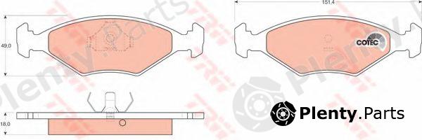  TRW part GDB958 Brake Pad Set, disc brake