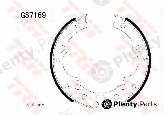  TRW part GS7169 Brake Shoe Set, parking brake