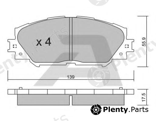  AISIN part BPTO-1007 (BPTO1007) Brake Pad Set, disc brake