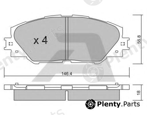  AISIN part BPTO-1011 (BPTO1011) Brake Pad Set, disc brake