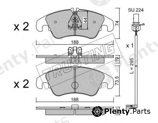  TRUSTING part 791.0W (7910W) Brake Pad Set, disc brake