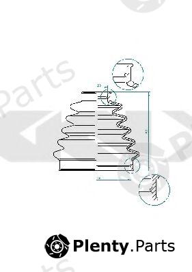  SPIDAN part 190968 Bellow, driveshaft