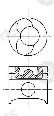  NÜRAL part 87-502700-00 (8750270000) Piston