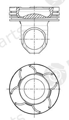  NÜRAL part 87-135500-10 (8713550010) Piston