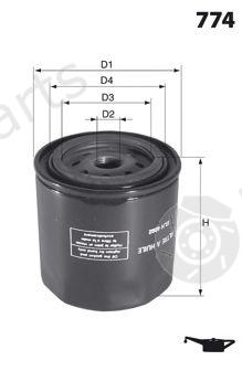  MECAFILTER part H22 Oil Filter