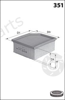  MECAFILTER part ELP9056 Air Filter