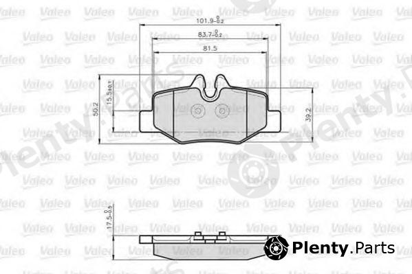  VALEO part 872008 Brake Pad Set, disc brake