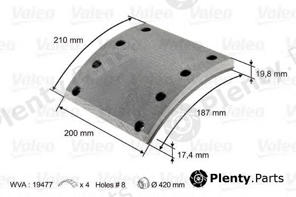  VALEO part 219802 Brake Lining Kit, drum brake