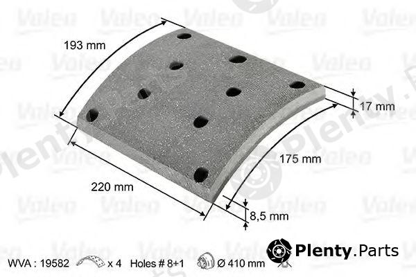  VALEO part 219800 Brake Lining Kit, drum brake