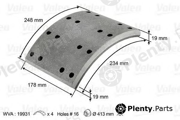  VALEO part 219801 Brake Lining Kit, drum brake