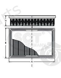  SCT Germany part SB2290 Air Filter