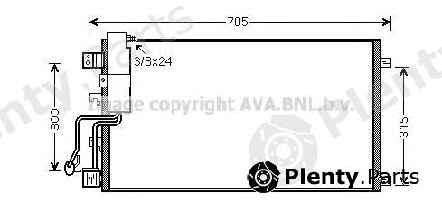  AVA QUALITY COOLING part DNA5283D Condenser, air conditioning