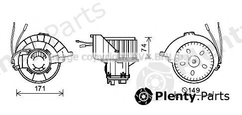  AVA QUALITY COOLING part OL8628 Electric Motor, interior blower