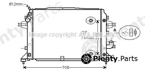  AVA QUALITY COOLING part OLA2460 Radiator, engine cooling