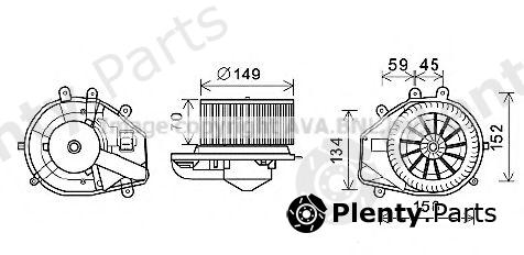  AVA QUALITY COOLING part VW8352 Electric Motor, interior blower