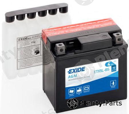  EXIDE part ETX5L-BS (ETX5LBS) Starter Battery