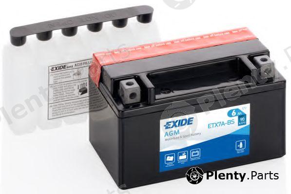  EXIDE part ETX7A-BS (ETX7ABS) Starter Battery
