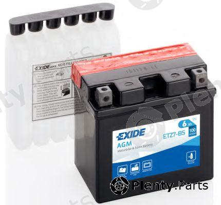  EXIDE part ETZ7-BS (ETZ7BS) Starter Battery