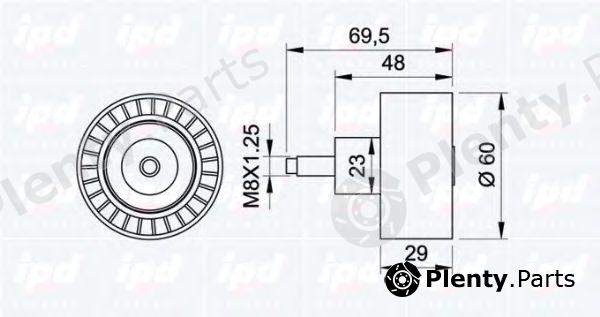  IPD part 15-0772 (150772) Deflection/Guide Pulley, timing belt