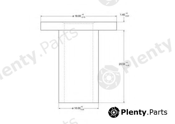  BERAL part 93068 Rivet, drum brake lining