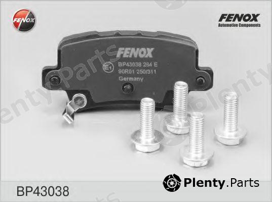  FENOX part BP43038 Brake Pad Set, disc brake