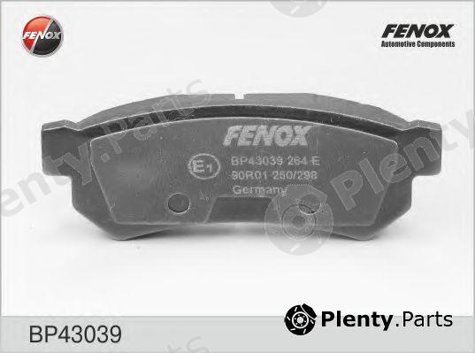  FENOX part BP43039 Brake Pad Set, disc brake