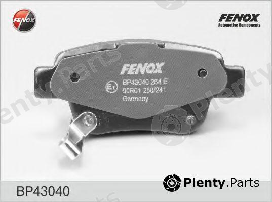  FENOX part BP43040 Brake Pad Set, disc brake
