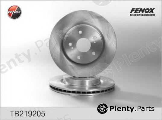  FENOX part TB219205 Brake Disc