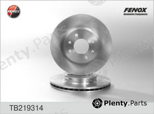  FENOX part TB219314 Brake Disc