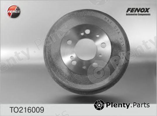  FENOX part TO216009 Brake Drum