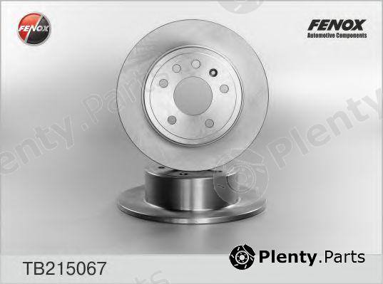  FENOX part TB215067 Brake Disc