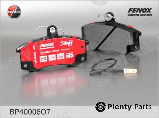  FENOX part BP40006O7 Brake Pad Set, disc brake
