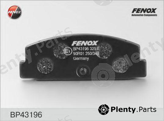  FENOX part BP43196 Brake Pad Set, disc brake