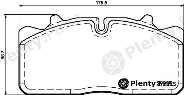  DON part CVP032K Brake Pad Set, disc brake