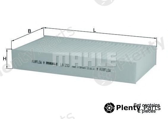  MAHLE ORIGINAL part LA295/S (LA295S) Filter, interior air