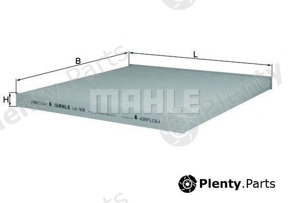  MAHLE ORIGINAL part LA931 Filter, interior air