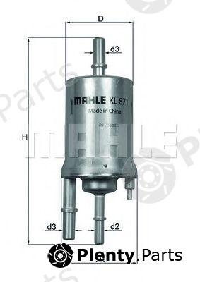  MAHLE ORIGINAL part KL871 Fuel filter