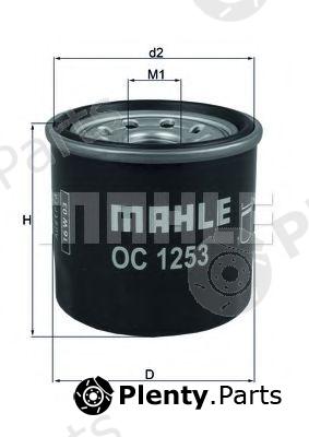  MAHLE ORIGINAL part OC1253 Oil Filter