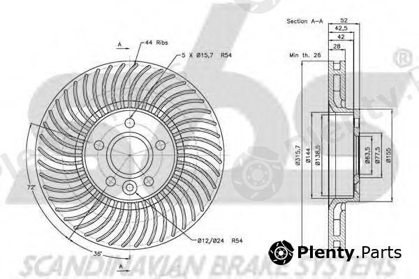  sbs part 1815202570 Brake Disc
